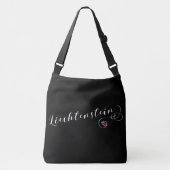 Sac Ajustable Coeur du drapeau du Liechtenstein (Devant)