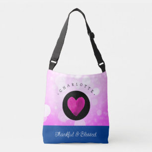 Sac Ajustable Coeur gentil et béni Ajouter votre nom rose