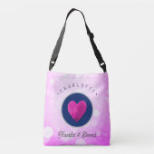 Sac Ajustable Coeur gentil et béni Ajouter votre nom rose (Dos)