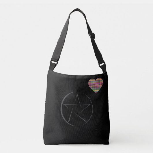 Sac Ajustable Coeur - Noir - Emo - Fourre-tout (Devant)