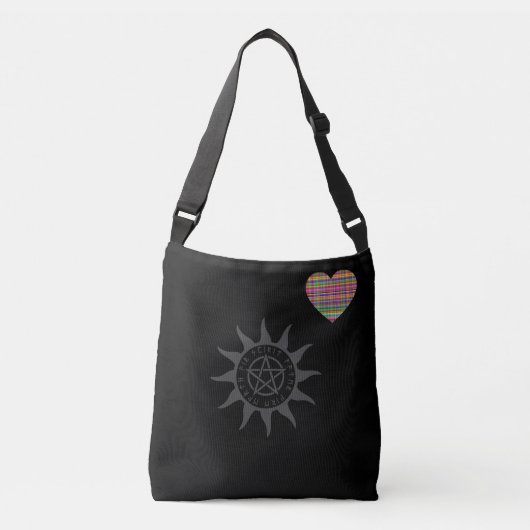 Sac Ajustable Coeur - Noir - Emo - Fourre-tout (Devant)