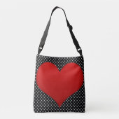 Sac Ajustable Coeur personnalisé noir et blanc (Dos)