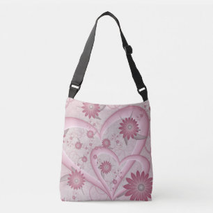 Sac Ajustable Cœurs et fleurs abstraits roses Amour Art fractal