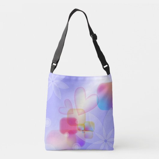 Sac Ajustable Coeurs pastel romantique et design de fleurs (Dos)