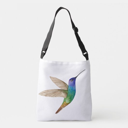 Sac Ajustable Colibri saphir à queue dorée aquarelle (Dos)