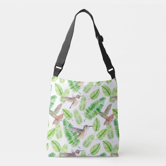 Sac Ajustable Colibris et feuilles tropicaux (Devant)