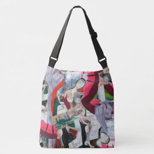 Sac Ajustable Collage d'art Abstrait peint à la main
