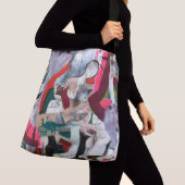 Sac Ajustable Collage d'art Abstrait peint à la main (De près)