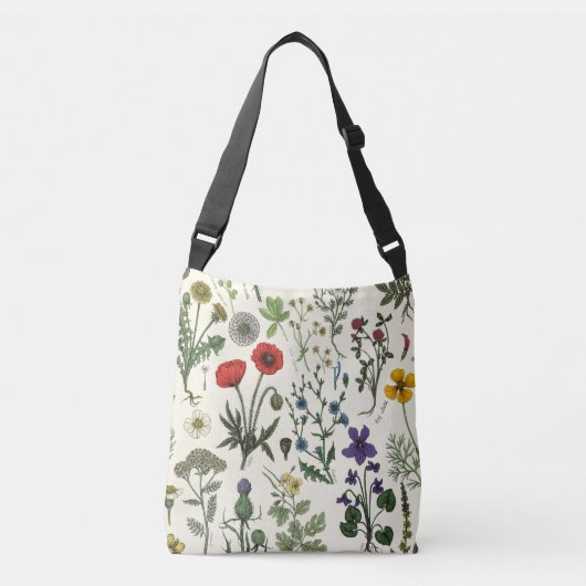 Sac Ajustable Collage de fleurs sauvages (Devant)