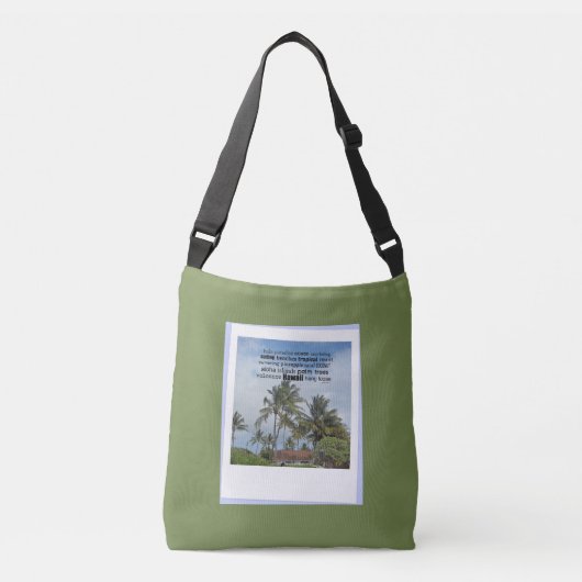 Sac Ajustable Collage de mots Hawaï (Devant)