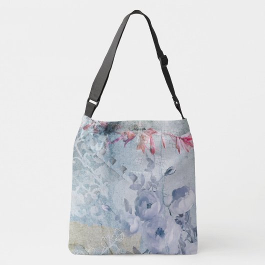 Sac Ajustable Collage floral Abstrait bleu (Dos)