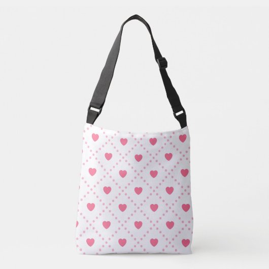 Sac Ajustable Collection des valentines du Coeur rose rustique (Devant)