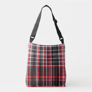 Sac Ajustable Collection populaire Abstraite rouge noir plaid