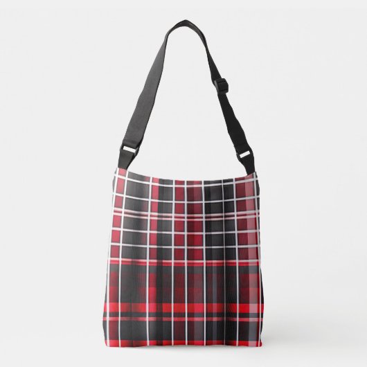 Sac Ajustable Collection populaire Abstraite rouge noir plaid (Devant)