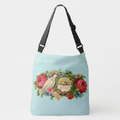 Sac Ajustable colombe blanche victorienne et message d'amour (Devant)