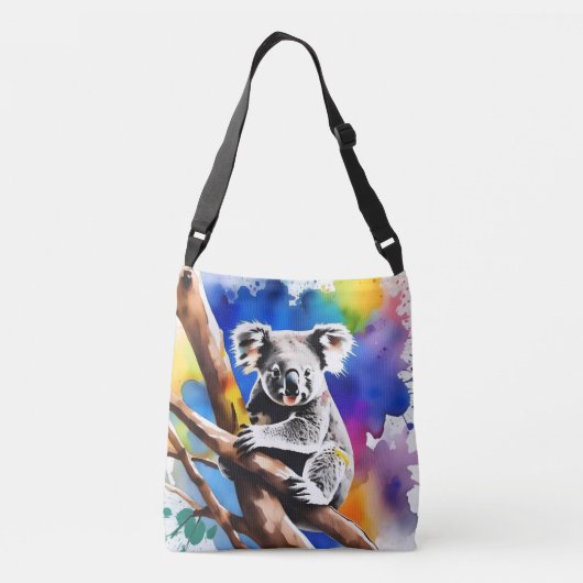 Sac Ajustable Coloré Koala Bear Aquarelle Splash, (Dos)