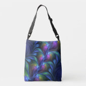Sac Ajustable Coloré Lumineux Abstrait Bleu rose Vert Fractal (Dos)