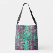 Sac Ajustable Combiner moderne d'art liquide Crimson et vert (Dos)