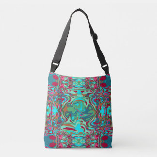 Sac Ajustable Combiner moderne d'art liquide Crimson et vert