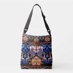 Sac Ajustable Conception chinoise brodée de poissons