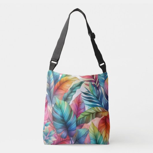 Sac Ajustable Conception couleur Feuille Tropical Aquarelle (Devant)