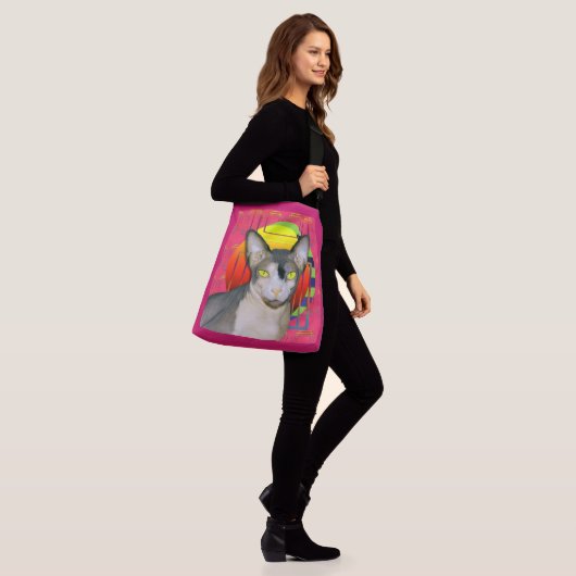 Sac Ajustable Conception de chat fou avec Sphynx Cat Ninja en ro (Sur le modèle)