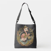 Sac Ajustable Conception de flamant rose rétro effrayant des mar (Dos)