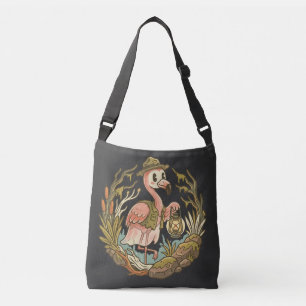 Sac Ajustable Conception de flamant rose rétro effrayant des mar