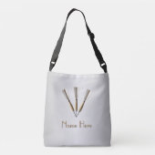 Sac Ajustable Conception de fléchettes Monogram argentées (Dos)