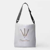 Sac Ajustable Conception de fléchettes Monogram argentées (Devant)