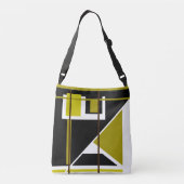 Sac Ajustable Conception de formes géométriques en vert olive, n (Dos)