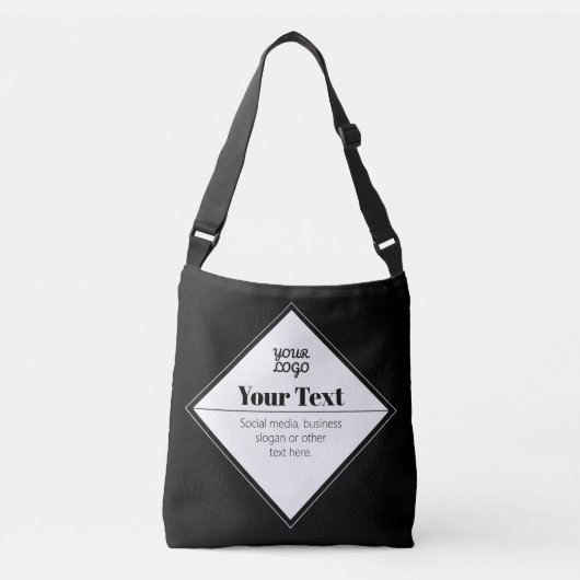 Sac Ajustable Conception de texte moderne éditable & votre logo (Devant)