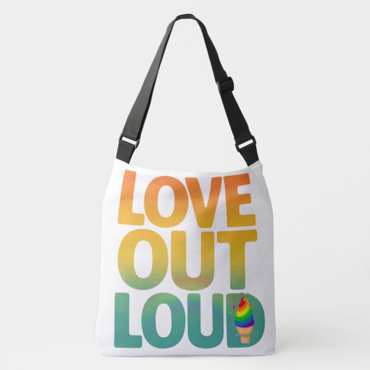 Sac Ajustable Conception de typographie Rétro Fierté Amour à hau (Devant)