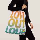 Sac Ajustable Conception de typographie Rétro Fierté Amour à hau (De près)