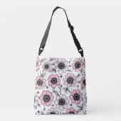 Sac Ajustable Conception d'esquisse de fleurs et de feuilles ros (Dos)