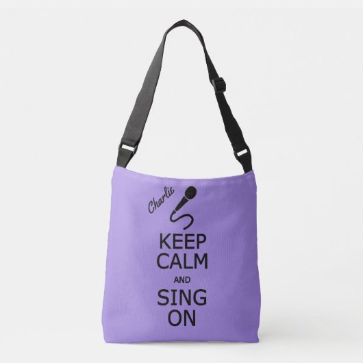 Sac Ajustable Conserver le calme et la chante sur mesure nom et (Devant)