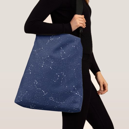 Sac Ajustable Constellations zodiaques avec ciel étoilé bleu fon (De près)