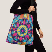 Sac Ajustable Cool Kaleidoscope Aztec Design, Motif bleu rose (De près)