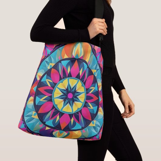 Sac Ajustable Cool Kaleidoscope Aztec Design, Motif bleu rose (De près)