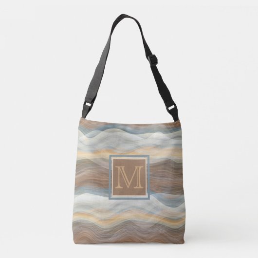 Sac Ajustable Cool personnalisé Retro Abstrait Artistic Waves Mo (Dos)