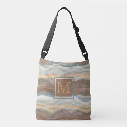 Sac Ajustable Cool personnalisé Retro Abstrait Artistic Waves Mo (Devant)