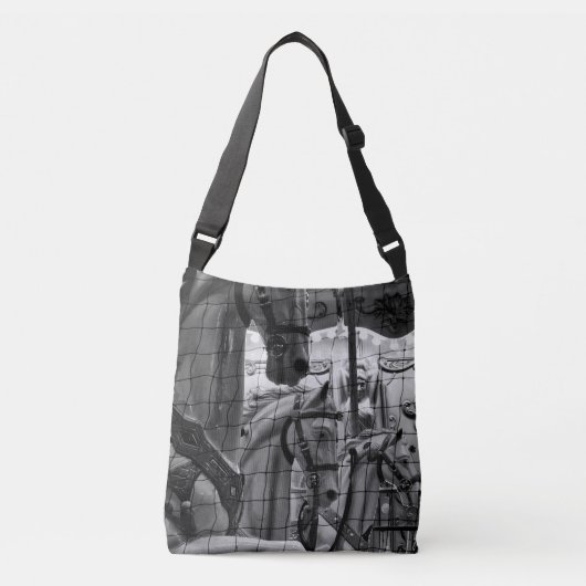Sac Ajustable Cool, urbain, photo moderne de chevaux de carrouse (Devant)