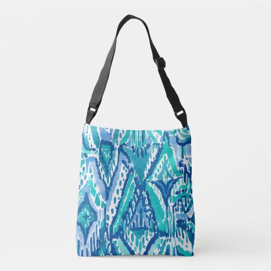 Sac Ajustable Copie tribale d'aquarelle de frange d'Ikat d'Aqua (Dos)
