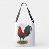 Sac Ajustable Coq de combat américain : Brun Rouge (Dos)