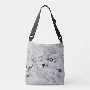 Sac Ajustable Coquillages noirs et blancs dans le sable