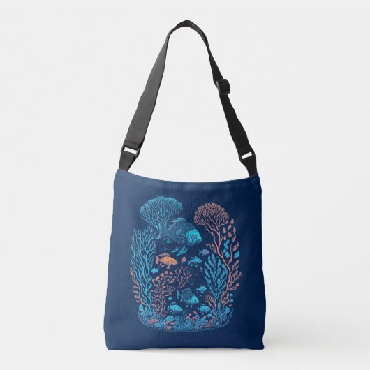 Sac Ajustable Corail Et Poisson (Devant)