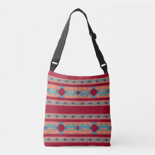 Sac Ajustable Coral Aqua sur la Rouge Carrelée Méditerranée look