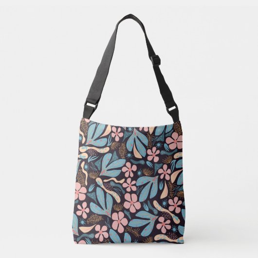 Sac Ajustable Coral Blue Floral Dark Print (Devant)