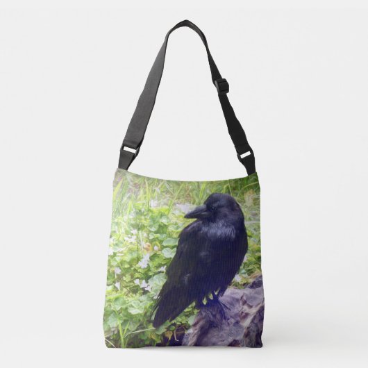Sac Ajustable Corbeau sur bois de chauffe (Devant)