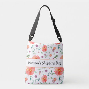 Sac Ajustable Corps croisé à impression florale Purge aquarell